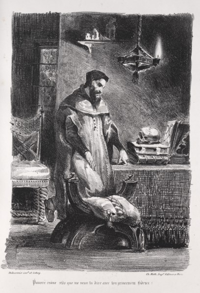 Illustrations for Faust: Faust in his dressing-room, 1828. Creator: Eugène Delacroix (French, 1798-1863); Chez Ch. Motte, Éditeur, distributed by Chez Sautelet, Libraire.