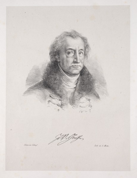 Illustrations for Faust: Frontispiece - Portrait of Johann Wolfgang von Goethe, 1828. Creator: Eugène Delacroix (French, 1798-1863); Chez Ch. Motte, Éditeur, distributed by Chez Sautelet, Libraire.