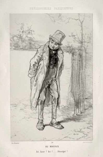 In the Quarter of the Marais. Creator: Paul Gavarni (French, 1804-1866).