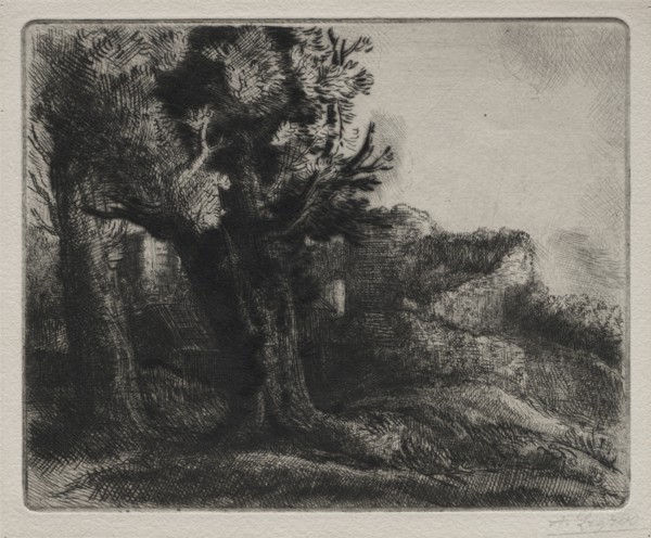 In the Ruins. Creator: Alphonse Legros (French, 1837-1911).