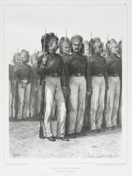 Infanterie Turque, Chasseurs, 1837. Creator: Auguste Raffet (French, 1804-1860).