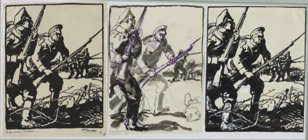 Infanterie russe, 1914. Creator: Auguste Louis Lepère (French, 1849-1918).