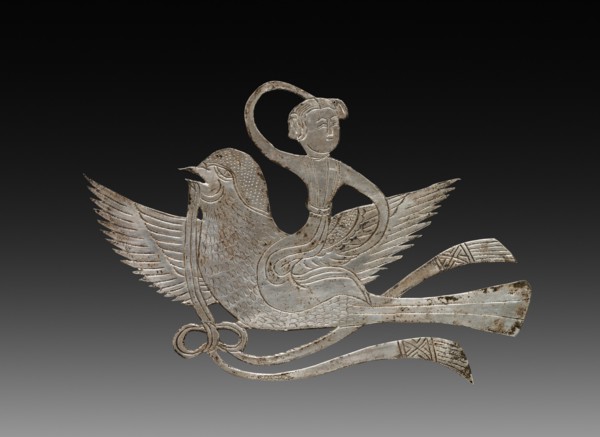 Inlay for a Mirror or Box: Lady on a Bird, c. 900-1000. Creator: Unknown.