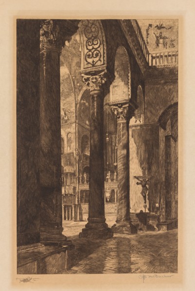 Interior of St. Mark's, Venice. Creator: Otto H. Bacher (American, 1856-1909).