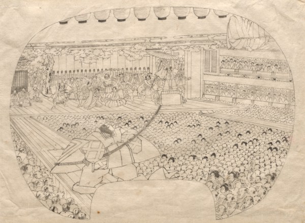 Interior of the Kabuki Theater. Creator: Utagawa Sadahide (Japanese, 1807-1873).