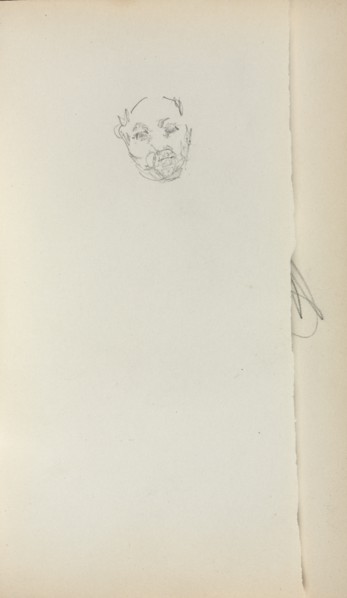 Italian Sketchbook: Head of a Man (page 221), 1898-1899. Creator: Maurice Prendergast (American, 1858-1924).