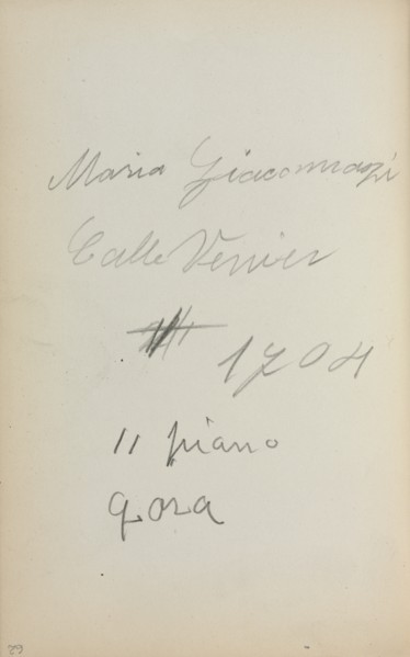 Italian Sketchbook: Notes (page 62), 1898-1899. Creator: Maurice Prendergast (American, 1858-1924).