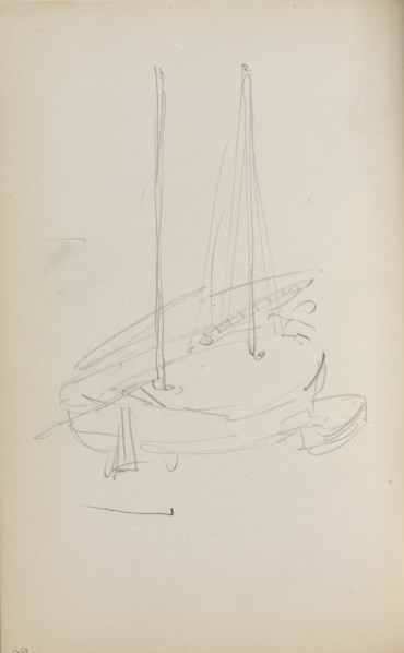 Italian Sketchbook: Sailboat (page 60), 1898-1899. Creator: Maurice Prendergast (American, 1858-1924).
