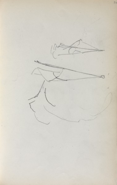 Italian Sketchbook: Sails (page 36), 1898-1899. Creator: Maurice Prendergast (American, 1858-1924).