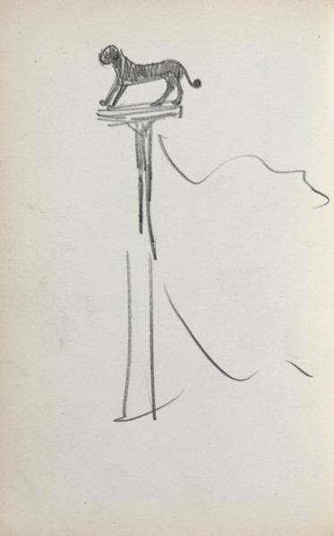 Italian Sketchbook: San Marco Lion (?) (page 39), 1898-1899. Creator: Maurice Prendergast (American, 1858-1924).