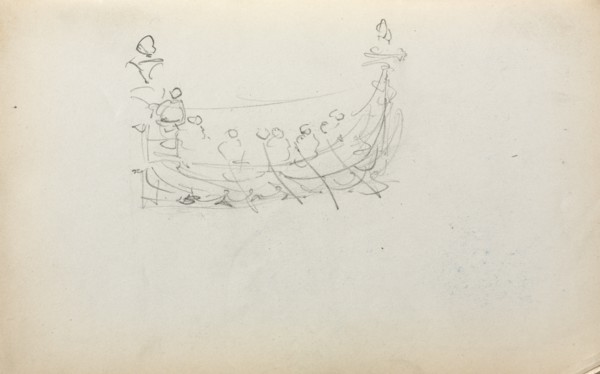 Italian Sketchbook: Venetian Boat (page 29), 1898-1899. Creator: Maurice Prendergast (American, 1858-1924).