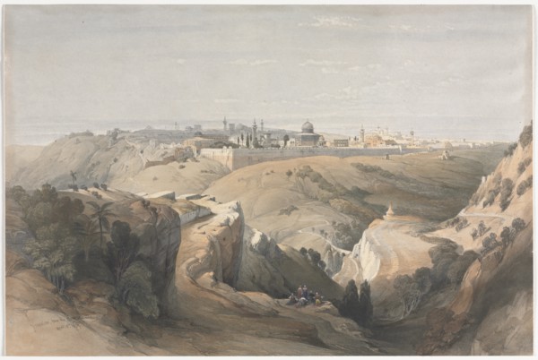 Jerusalem from the Mount of Olives, 1839. Creator: David Roberts (British, 1796-1864).