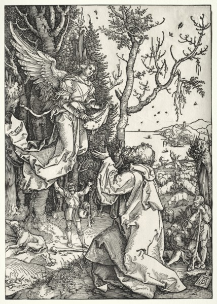 Joachim and the Angel, c. 1504. Creator: Albrecht Dürer (German, 1471-1528).