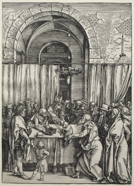 Joachim's Offering Rejected by the High Priest, c. 1504-1505. Creator: Albrecht Dürer (German, 1471-1528).