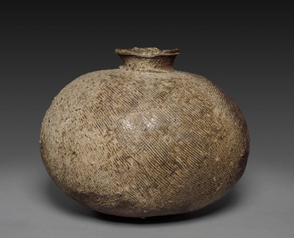 Jug with Oblong Body: Sueki Ware, 8th century. Creator: Unknown.