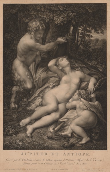 Jupiter and Antiope. Creator: Pierre Audouin (French, 1768-1822).