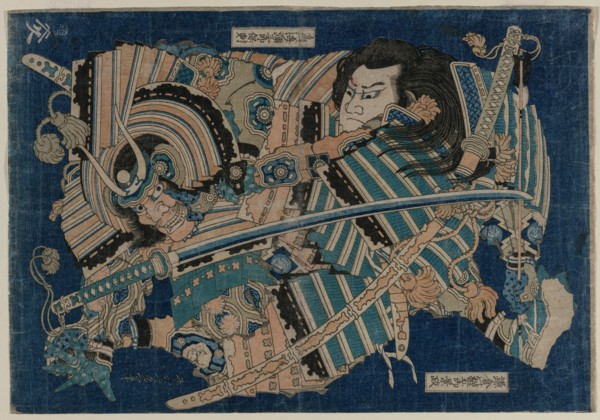 Kamakura no Gengoro Seizing Torinoumi Tasaburo, early 1830s. Creator: Katsushika Hokusai (Japanese, 1760-1849).