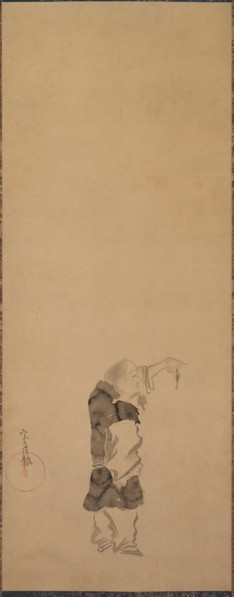 Kenshu, Monk with Shrimp, c. 1600-1640. Creator: Tawaraya S?tatsu (Japanese, died c. 1640).