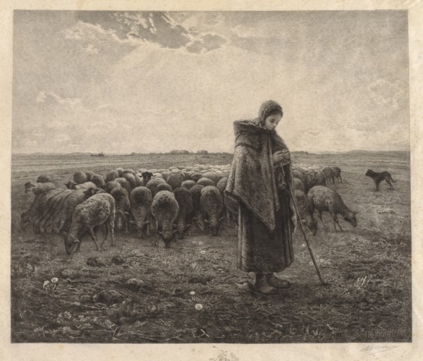 La Bergerie, 1885. Creator: Benjamin-Louis-Auguste Damman (French, 1835-1921).