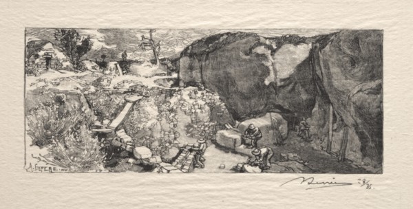 La Carrière de grès, 1890. Creator: Auguste Louis Lepère (French, 1849-1918).
