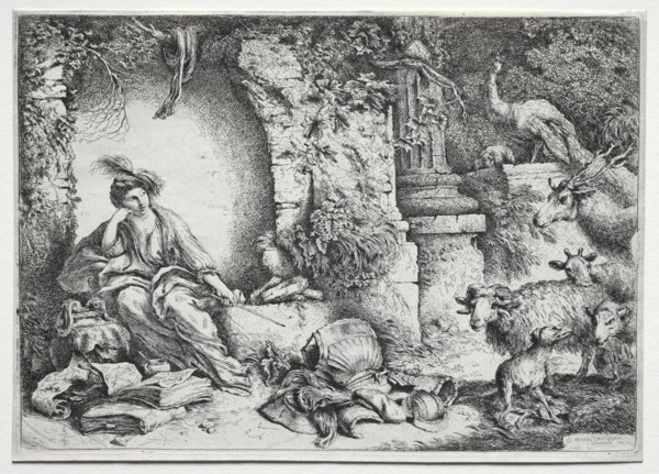 La Mèlancolie , c. 1660-1665. Creator: Giovanni Benedetto Castiglione (Italian, 1609-1664).