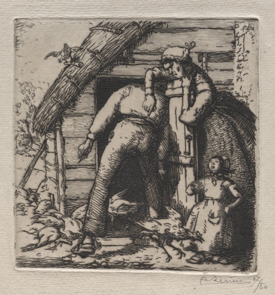 La Poulailler attrape la plus grosse. Creator: Auguste Louis Lepère (French, 1849-1918).