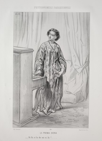 La Prima Dona. Creator: Paul Gavarni (French, 1804-1866).