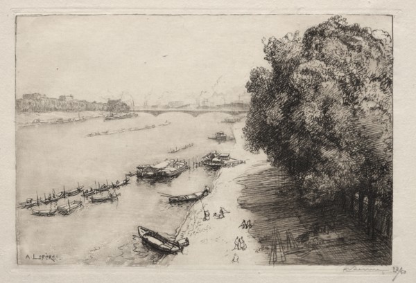 La Seine au Pont Nationale, 1914. Creator: Auguste Louis Lepère (French, 1849-1918).