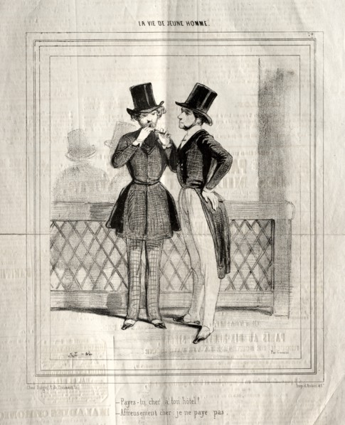 La Vie de Jeune Homme, 1842. Creator: Paul Gavarni (French, 1804-1866).