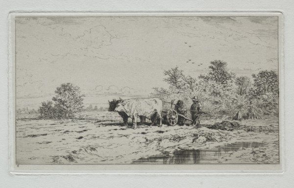 Landscape, Labourers, 1845. Creator: Charles-Émile Jacque (French, 1813-1894).