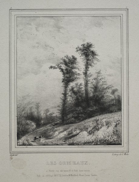 Landscapes: Young Elm Trees, 1829. Creator: Paul Hüet (French, 1803-1869).