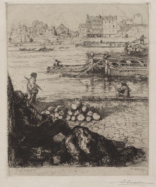 Le Débardeur: Quai de la Gare, 1894. Creator: Auguste Louis Lepère (French, 1849-1918).