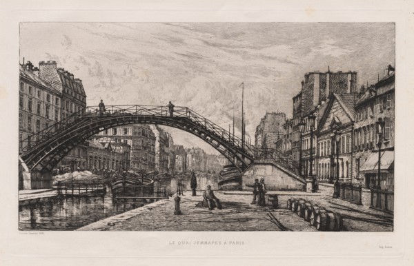 Le Quai Jemmapes à Paris, 1881. Creator: Lucien Gautier (French, 1850-1925).
