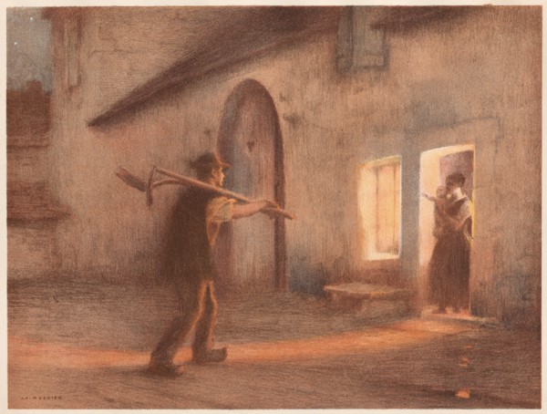 Le Retour des Champs, 1898-1899. Creator: Jules-Alexis Muenier (French, 1863-1942); Imprimerie Champenois.