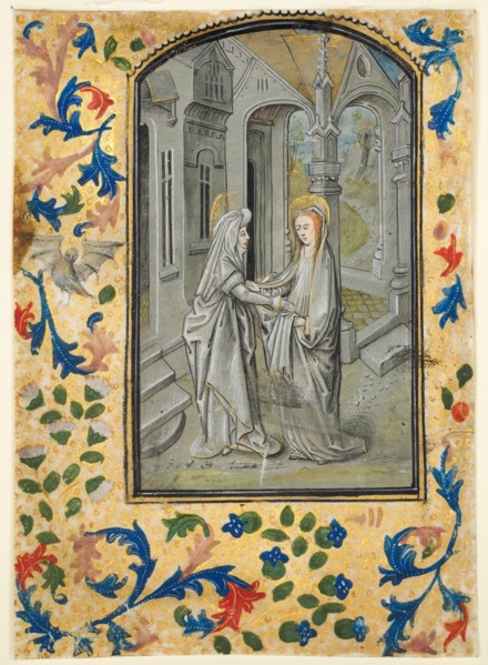 Leaf from a Book of Hours: Annunciation to the Shepherds, c. 1470-1480. Creator: Guillaume Vrelant (Flemish, c. 1454-1481).