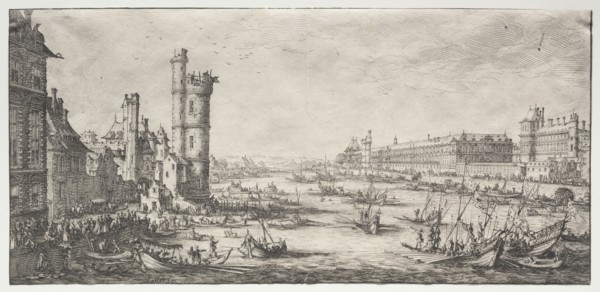 Les deux grandes vues de Paris: Vue du Louvre, 1628-1630. Creator: Jacques Callot (French, 1592-1635).
