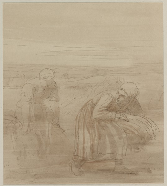 Les Glaneuses, 1800s. Creator: Alphonse Legros (French, 1837-1911).
