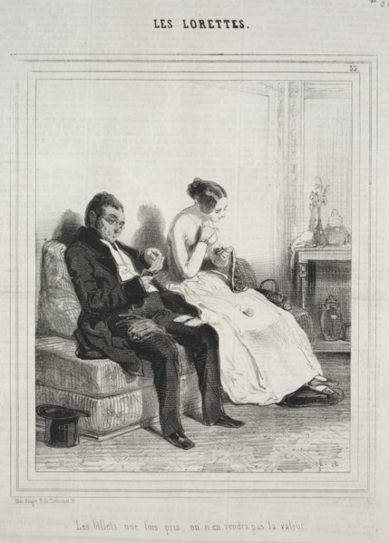 Les Lorettes, 1842. Creator: Paul Gavarni (French, 1804-1866).