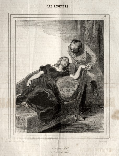 Les Lorettes, 1842. Creator: Paul Gavarni (French, 1804-1866).
