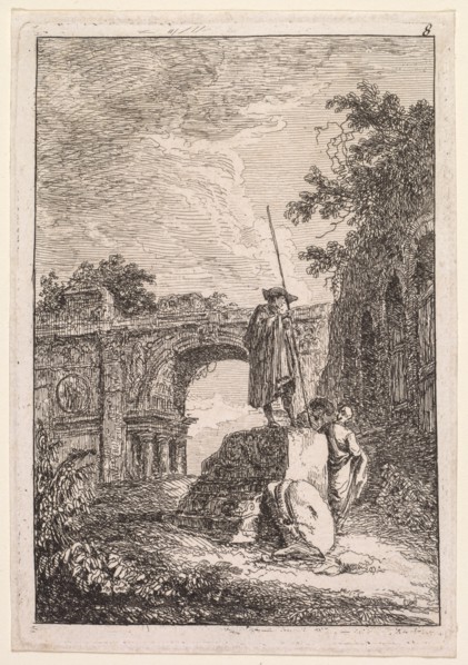 Les Soirées de Rome: LArc de triomphe, 1763-1764. Creator: Hubert Robert (French, 1733-1808).