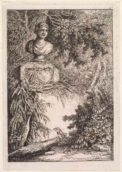 Les Soirées de Rome: Le Buste, 1764. Creator: Hubert Robert (French, 1733-1808).