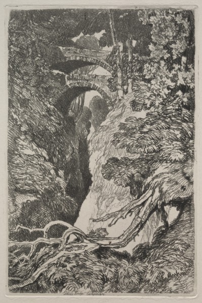 Liber Studiorum: Devil's Bridge, Cardiganshire, 1838. Creator: John Sell Cotman (British, 1782-1842).