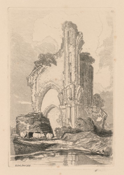 Liber Studiorum: Plate 35, Wenlock Priory, Salop, 1838. Creator: John Sell Cotman (British, 1782-1842).