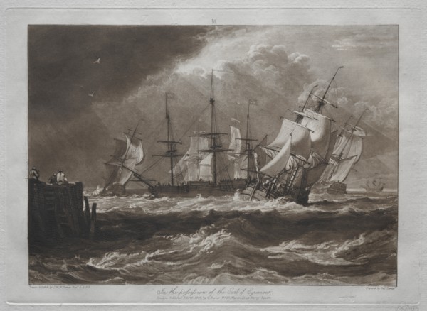 Liber Studiorum: Ships in a Breeze. Creator: Joseph Mallord William Turner (British, 1775-1851).