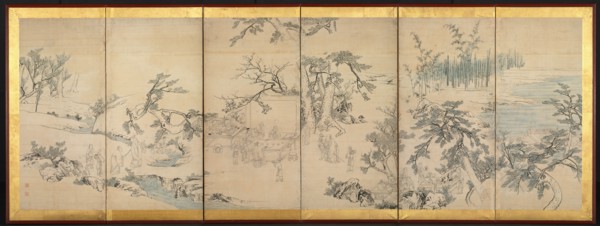 Literary Gathering in the Orchid Pavilion, late 1700s. Creator: Maruyama Okyo (Japanese, 1733-1795).