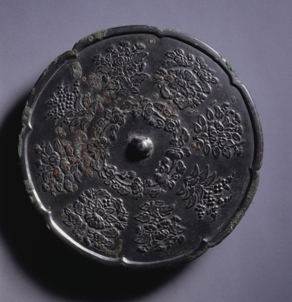 Lobed Mirror with Eight Blossoms, 700s. Creator: Unknown.