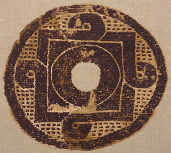 Looped Roundel from a Blanket or Cover, 300s-400s. Creator: Unknown.