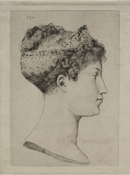 Marie Louise in Profile, 1860. Creator: Jules de Goncourt (French, 1830-1870).