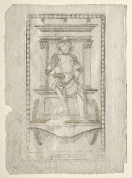 Mars (from the Tarocchi, series A: Firmaments of the Universe, #45), before 1467. Creator: Master of the E-Series Tarocchi (Italian, 15th century).