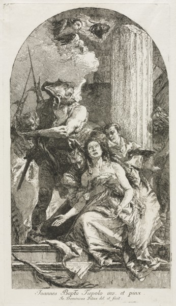 Martyrdom of St. Agatha. Creator: Giovanni Domenico Tiepolo (Italian, 1727-1804).